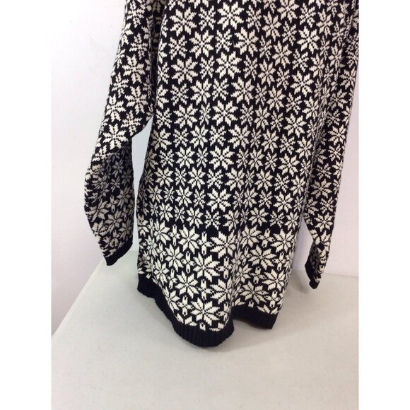 Gap Vintage Turtleneck Sweater 90’s Chunky Knit Snowflake Womens Large - Picture 6 of 7